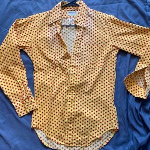 1970s retro polka dot shirt